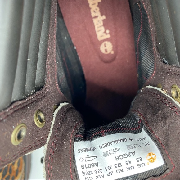 Timberland Women's London Square animal print Lace-Up Winter Boots size 6.5 New - Picture 7 of 8